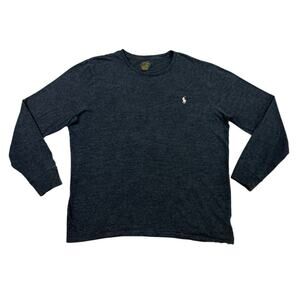 Polo Ralph Lauren Long Sleeve T-Shirt Men’s L Blue Custom Slim Fit Cotton